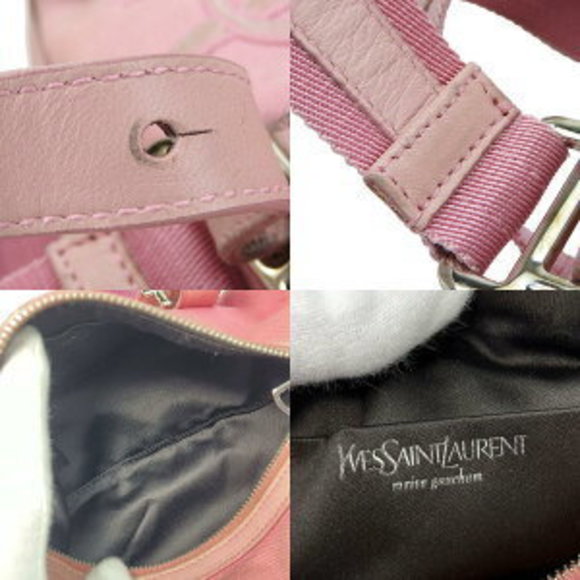 Saint Laurent Yves Kahala handbag pink canvas leather bag is - Picture 9 of 9